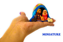 Load image into Gallery viewer, Miniature Peruvian Nativity Scene inside a Peruvian Beanie Chullo Peruvian Christmas Andean Style 2.5&quot; Tall