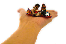 Load image into Gallery viewer, Miniature Nativity Scene on a Manta Peruvian Style 1.25” Tall