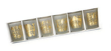 Load image into Gallery viewer, Frosted Shot Glasses Engraved with Gold Color Peruvian Style Inca Culture Set of 6 Pieces