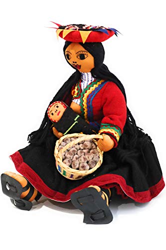 Rag Doll Cholita Countrywoman of The Andes. Decorative Doll. 14