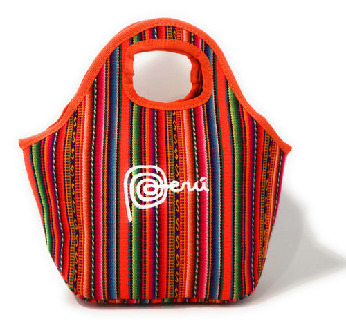 Lunch Box, Handbag, Multicolor, Zippered Peruvian Textile Design 11