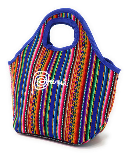 Lunch Box, Handbag, Multicolor, Zippered Peruvian Textile Design 11