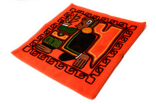 Load image into Gallery viewer, Wool Cushion Cover Moche Culture Deity Orange Color 17&quot; L x 16.5&quot; W