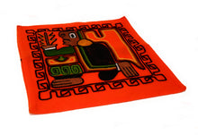 Load image into Gallery viewer, Wool Cushion Cover Moche Culture Deity Orange Color 17&quot; L x 16.5&quot; W