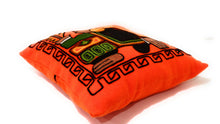 Load image into Gallery viewer, Wool Cushion Cover Moche Culture Deity Orange Color 17&quot; L x 16.5&quot; W