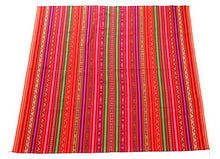 Load image into Gallery viewer, Tapestry Throw Blanket Manta Peruvian Art, Textile Multicolor, Orange, Pink, Green. 47.24&quot;L x 47.24&quot;W