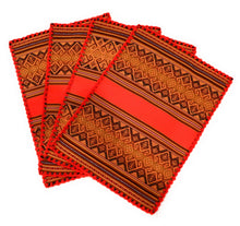 Load image into Gallery viewer, Placemats for Dinner Manta Textile Rustic Native. Peruvian Ethnic Textile Set of 4