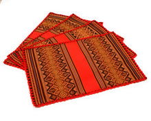 Load image into Gallery viewer, Placemats for Dinner Manta Textile Rustic Native. Peruvian Ethnic Textile Set of 4